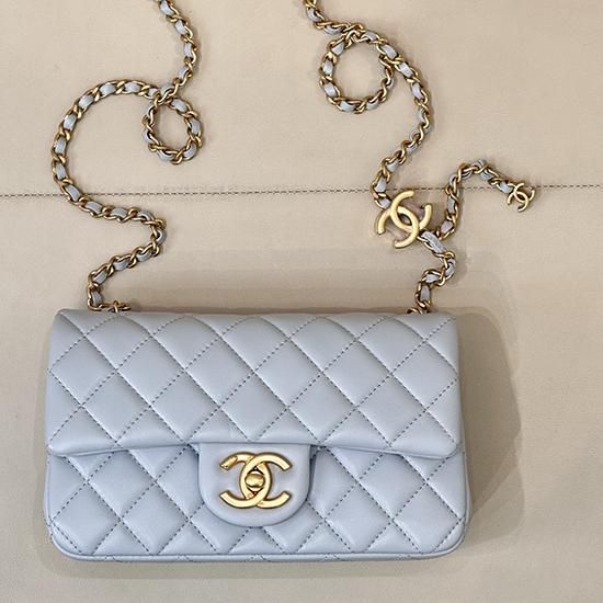 Chanel Small Flap Bag Light Blue AS5759
