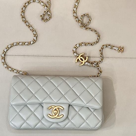 Chanel Small Flap Bag Light Green AS5759