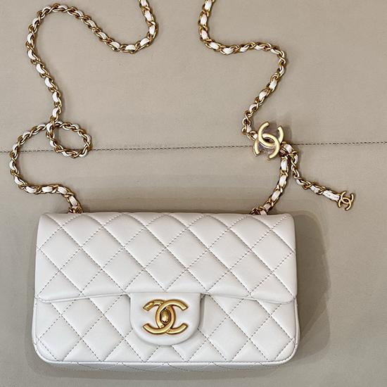 Chanel Small Flap Bag White AS5759