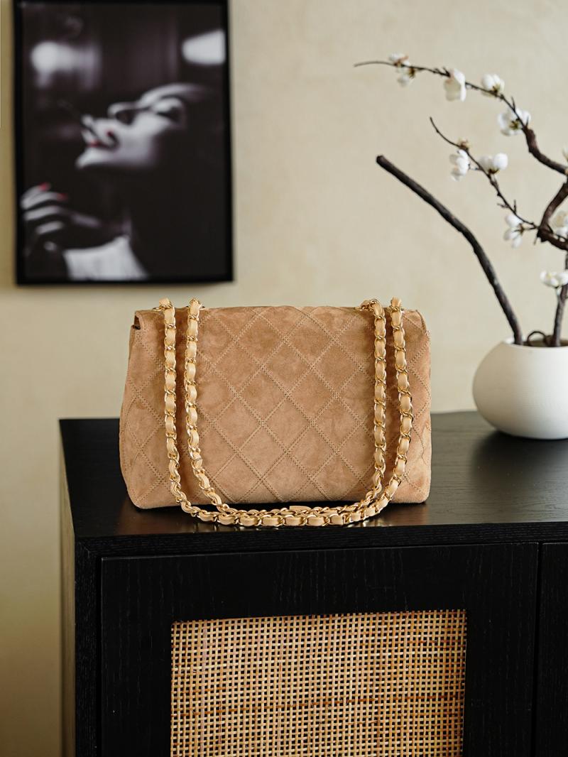 Chanel Suede Flap Bag CF26