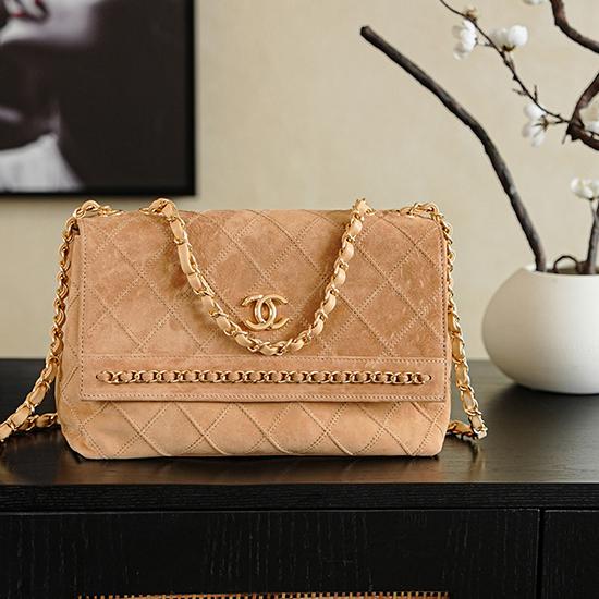 Chanel Suede Flap Bag CF26  Chanel Suede Flap Bag CF26