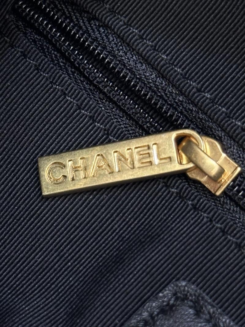 Chanel Suede Small Bowling Bag Black AS5792