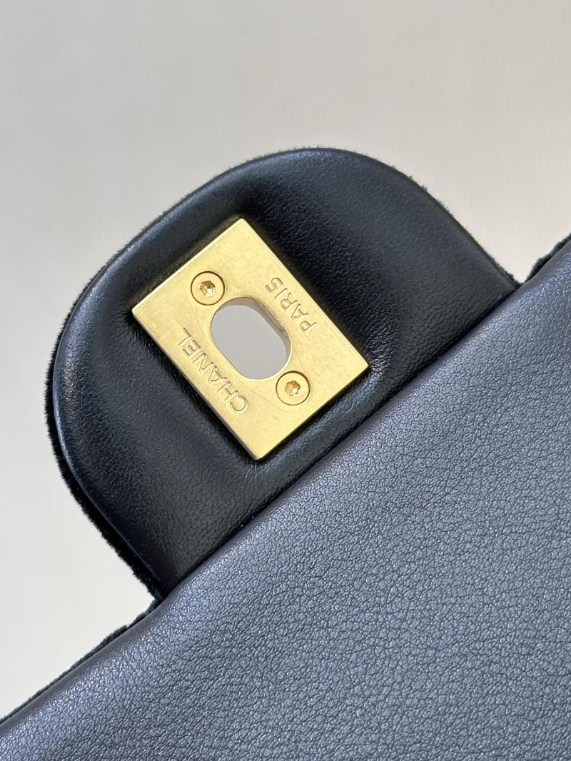 Chanel Velvet Mini Flap Bag Black AS5875