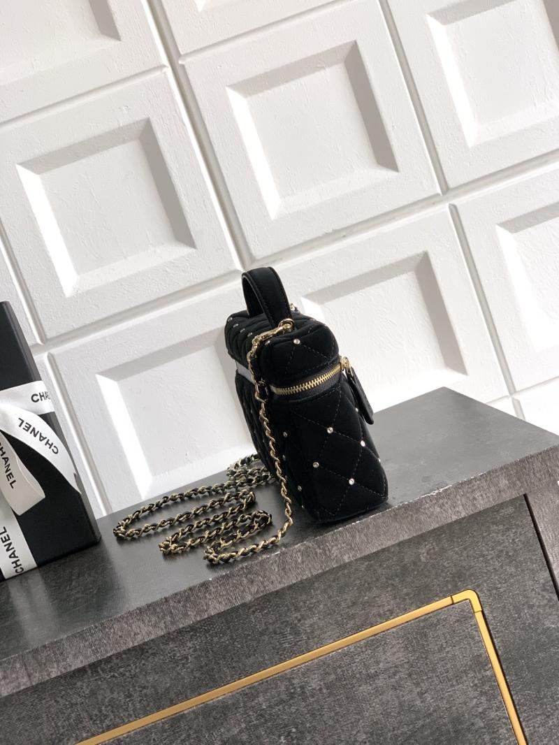 Chanel Velvet Vanity with Chain Black AP4860