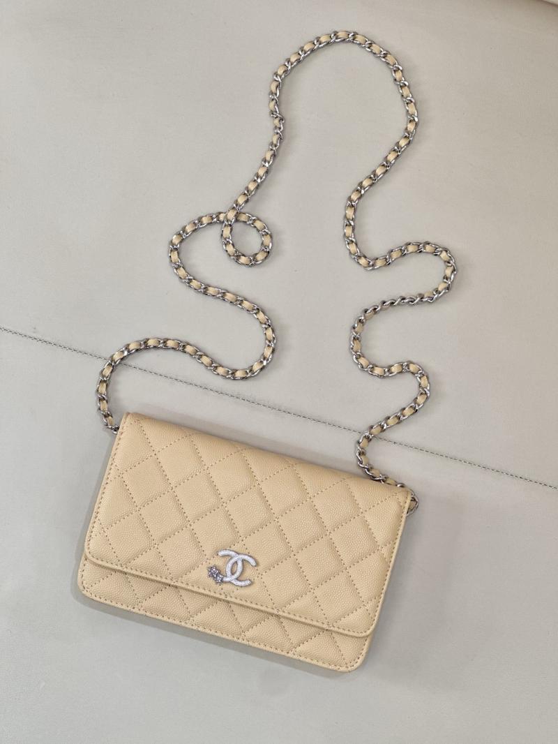 Chanel WOC Chain Wallet Beige AP3273