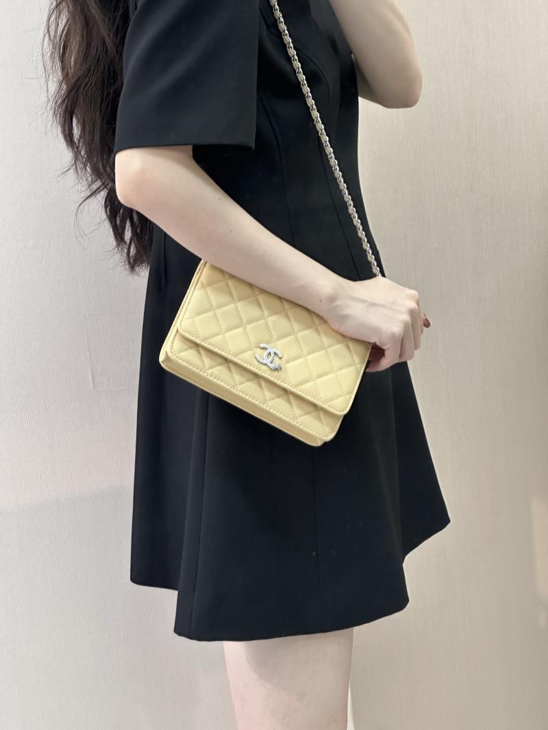 Chanel WOC Chain Wallet Beige AP3273