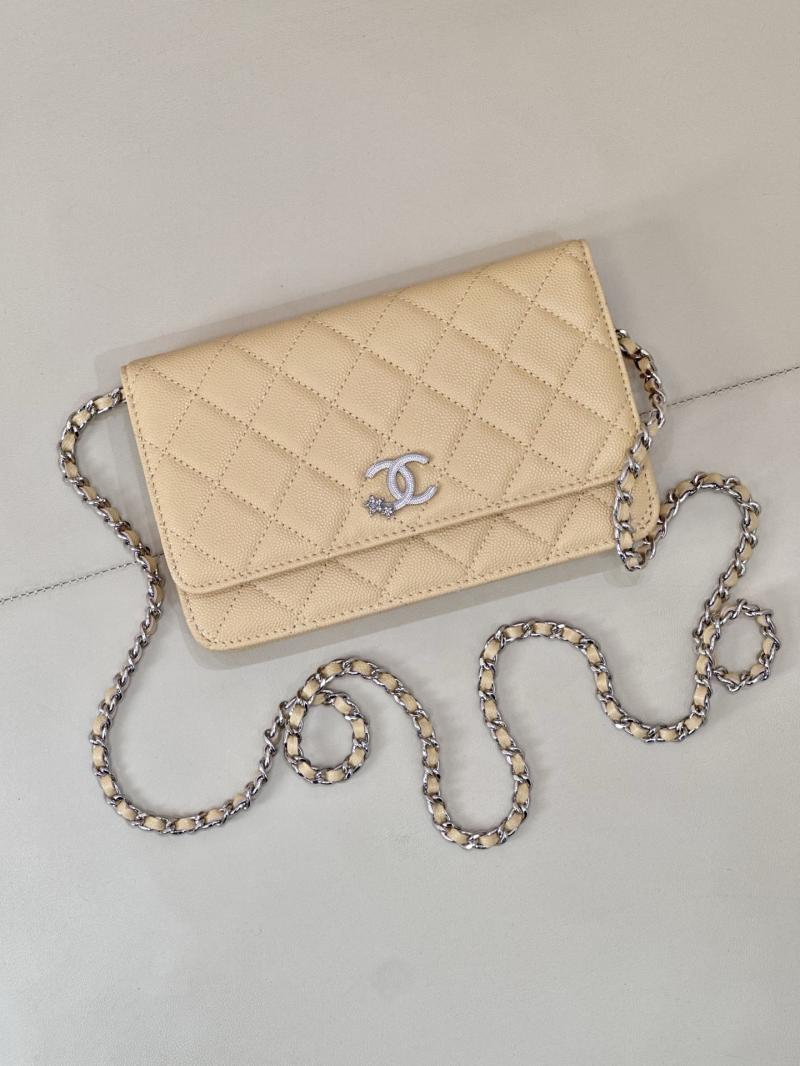 Chanel WOC Chain Wallet Beige AP3273