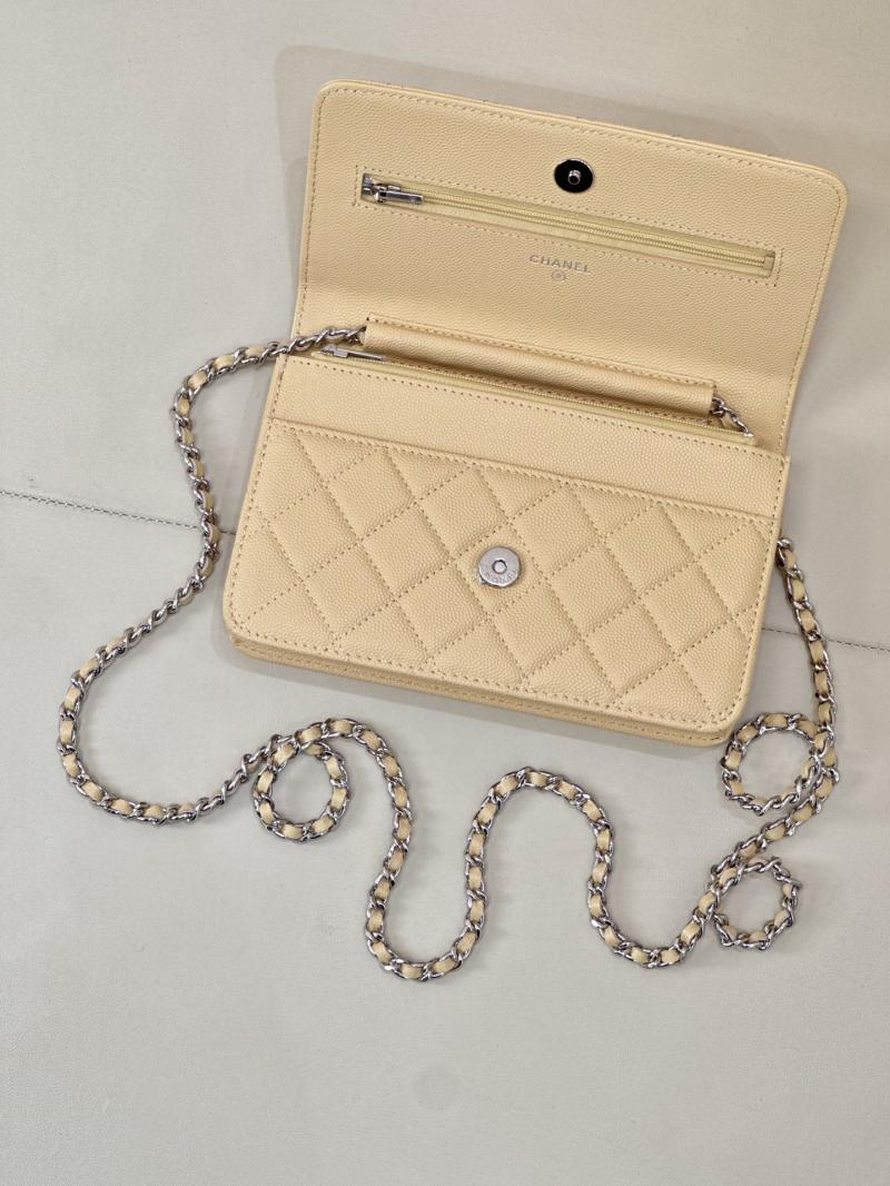 Chanel WOC Chain Wallet Beige AP3273