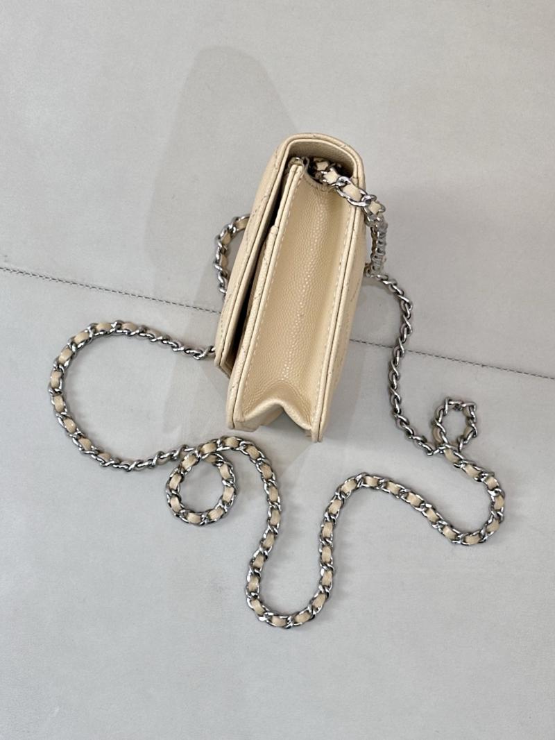 Chanel WOC Chain Wallet Beige AP3273