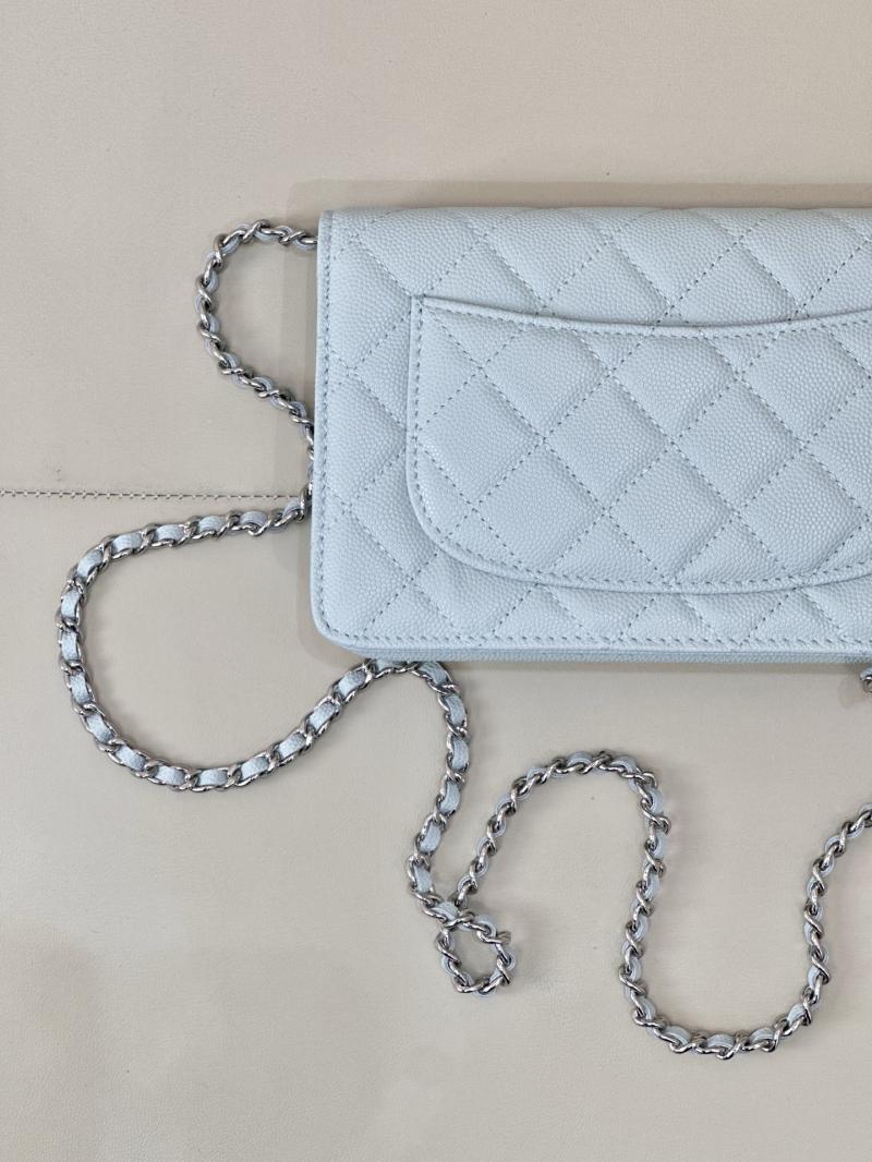 Chanel WOC Chain Wallet Blue AP3273