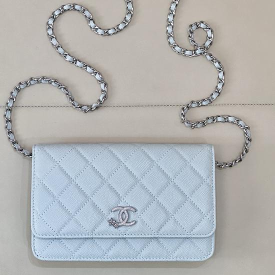 Chanel WOC Chain Wallet Blue AP3273  Chanel WOC Chain Wallet Blue AP3273