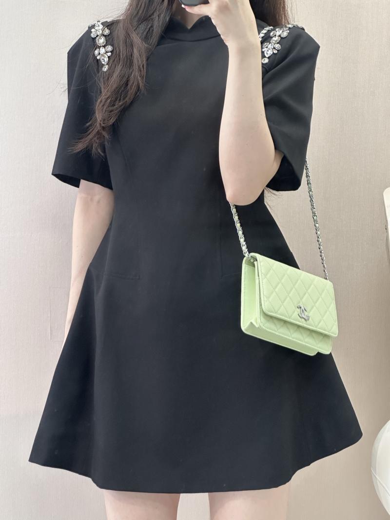 Chanel WOC Chain Wallet Green AP3273