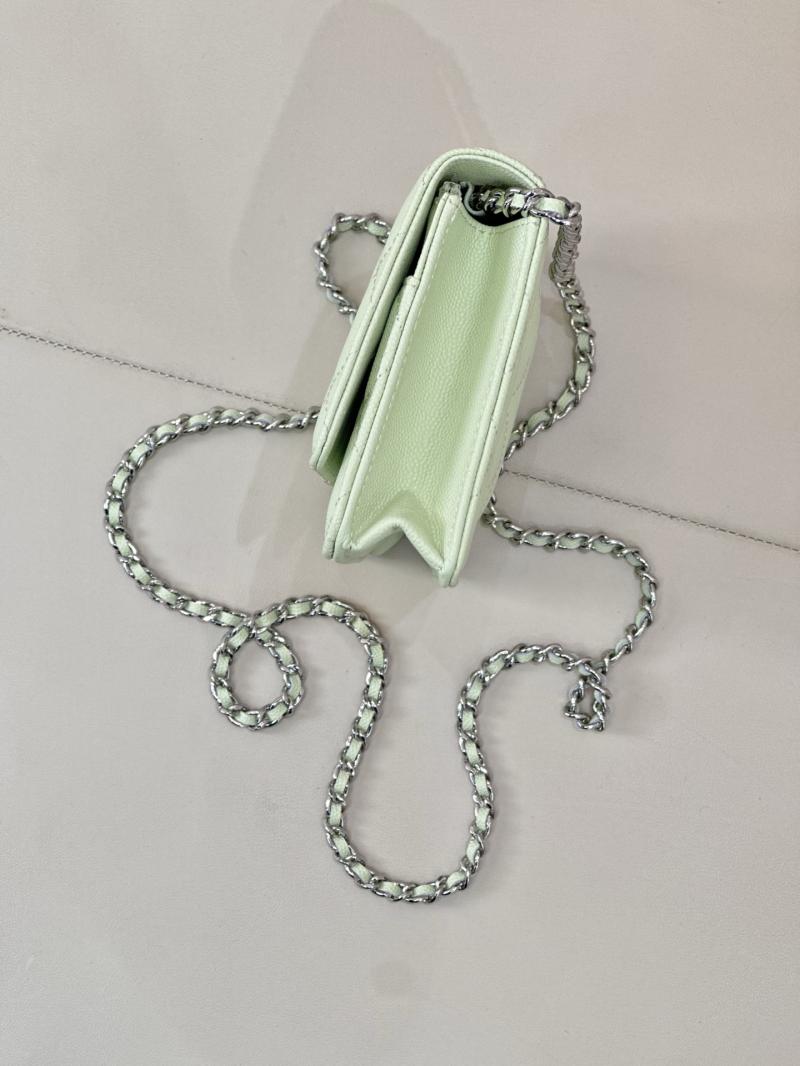 Chanel WOC Chain Wallet Green AP3273