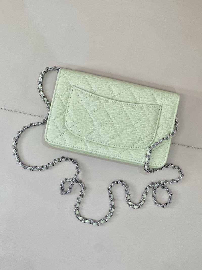 Chanel WOC Chain Wallet Green AP3273