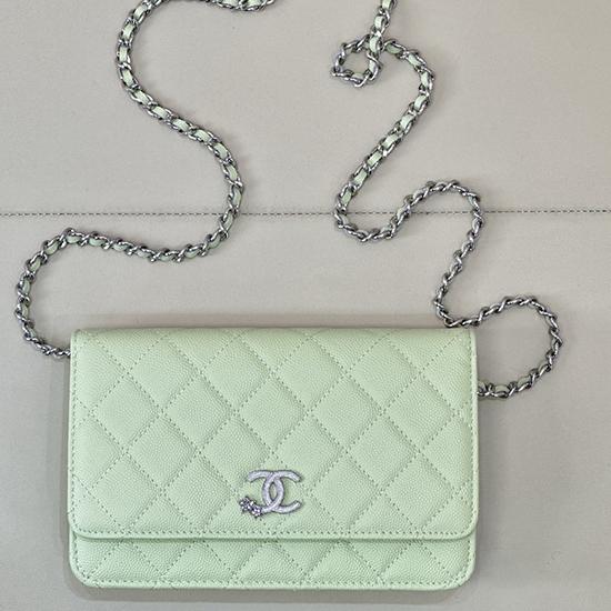Chanel WOC Chain Wallet Green AP3273  Chanel WOC Chain Wallet Green AP3273