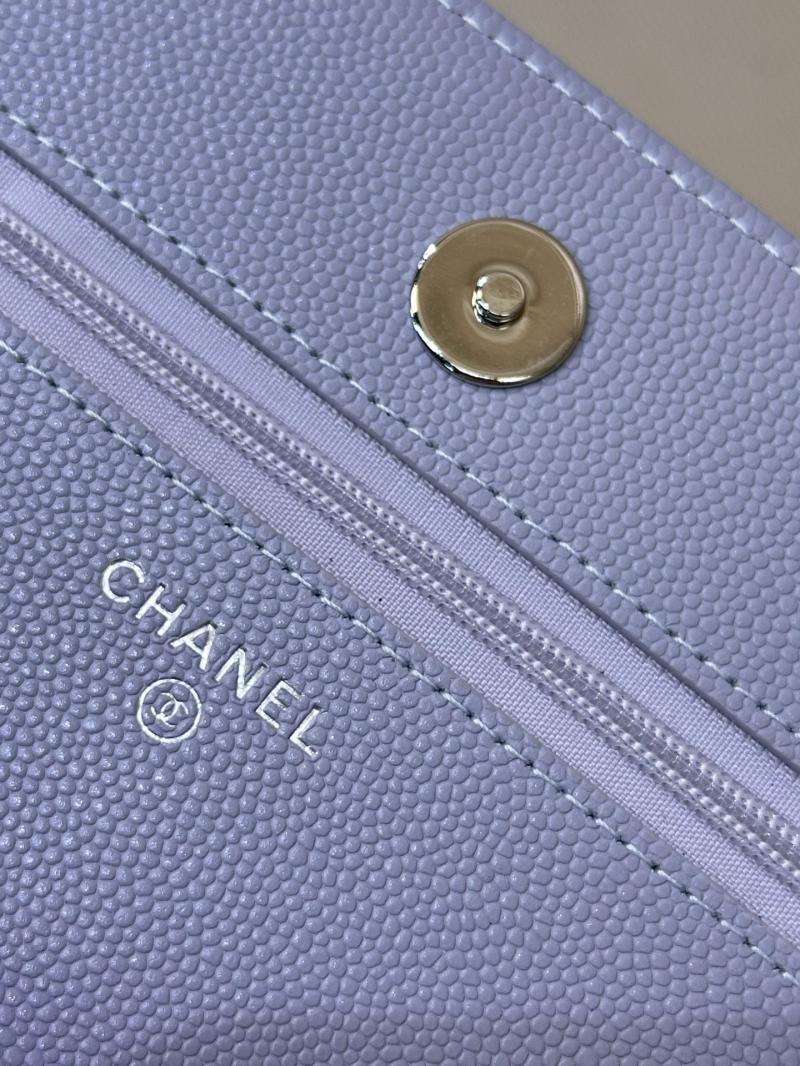 Chanel WOC Chain Wallet Purple AP3273