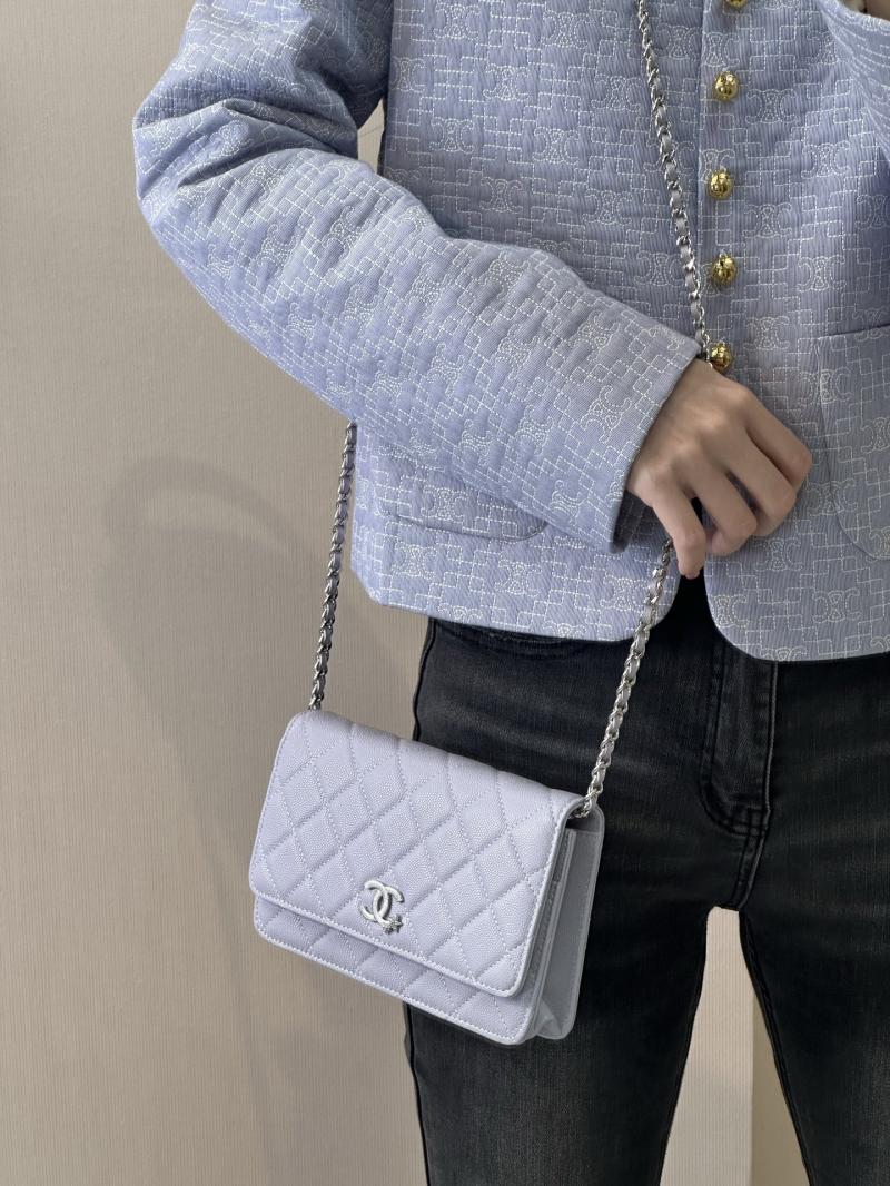 Chanel WOC Chain Wallet Purple AP3273