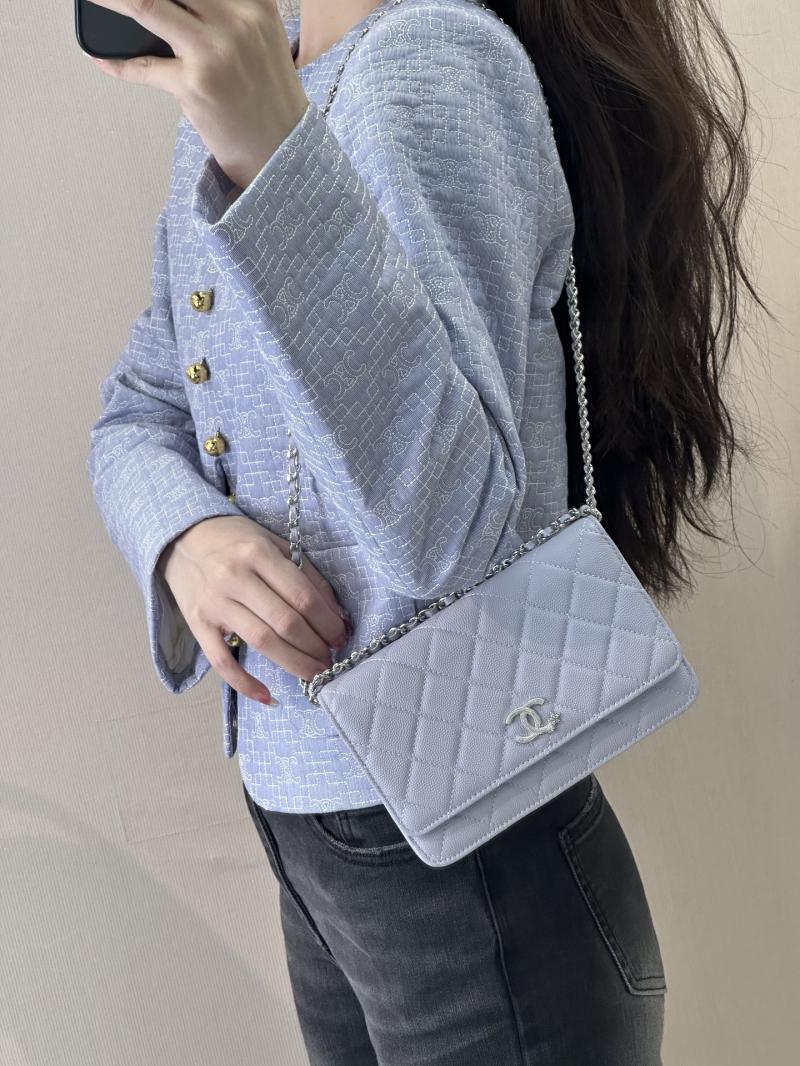 Chanel WOC Chain Wallet Purple AP3273