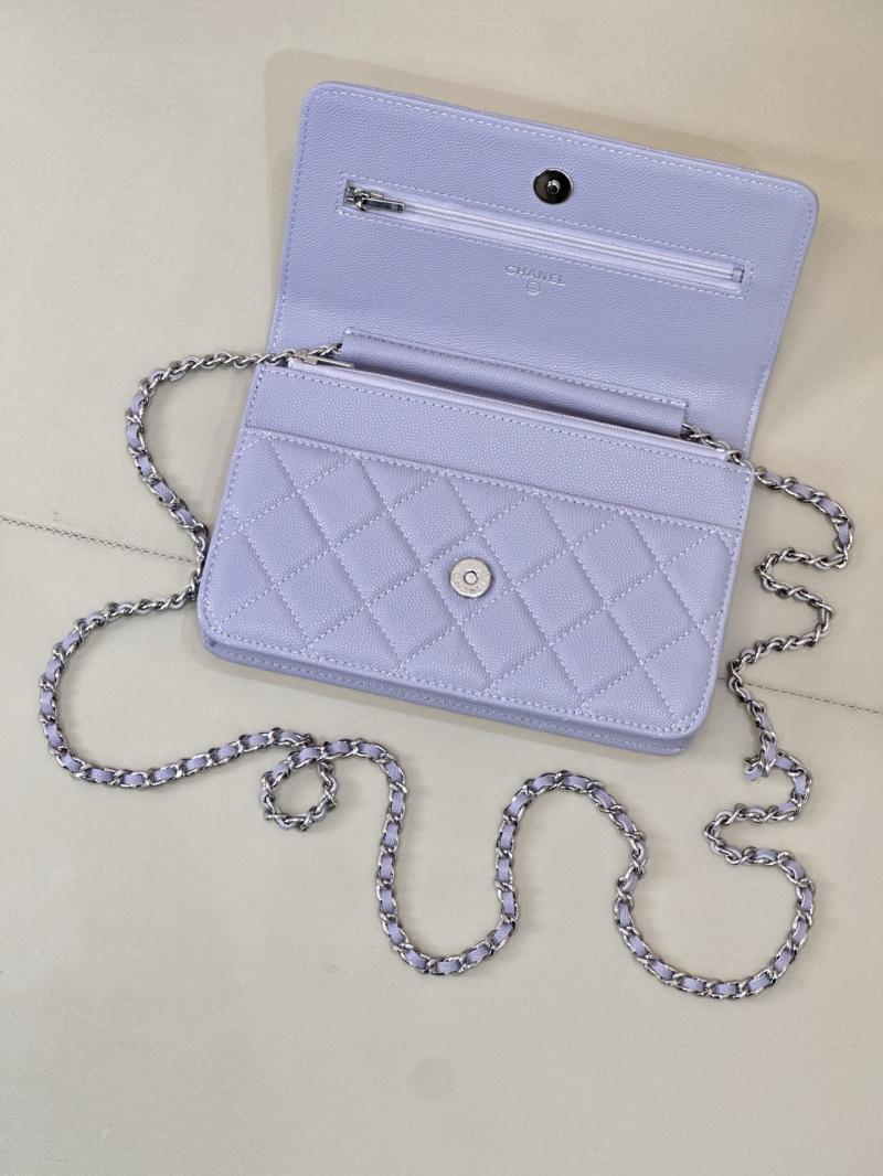 Chanel WOC Chain Wallet Purple AP3273