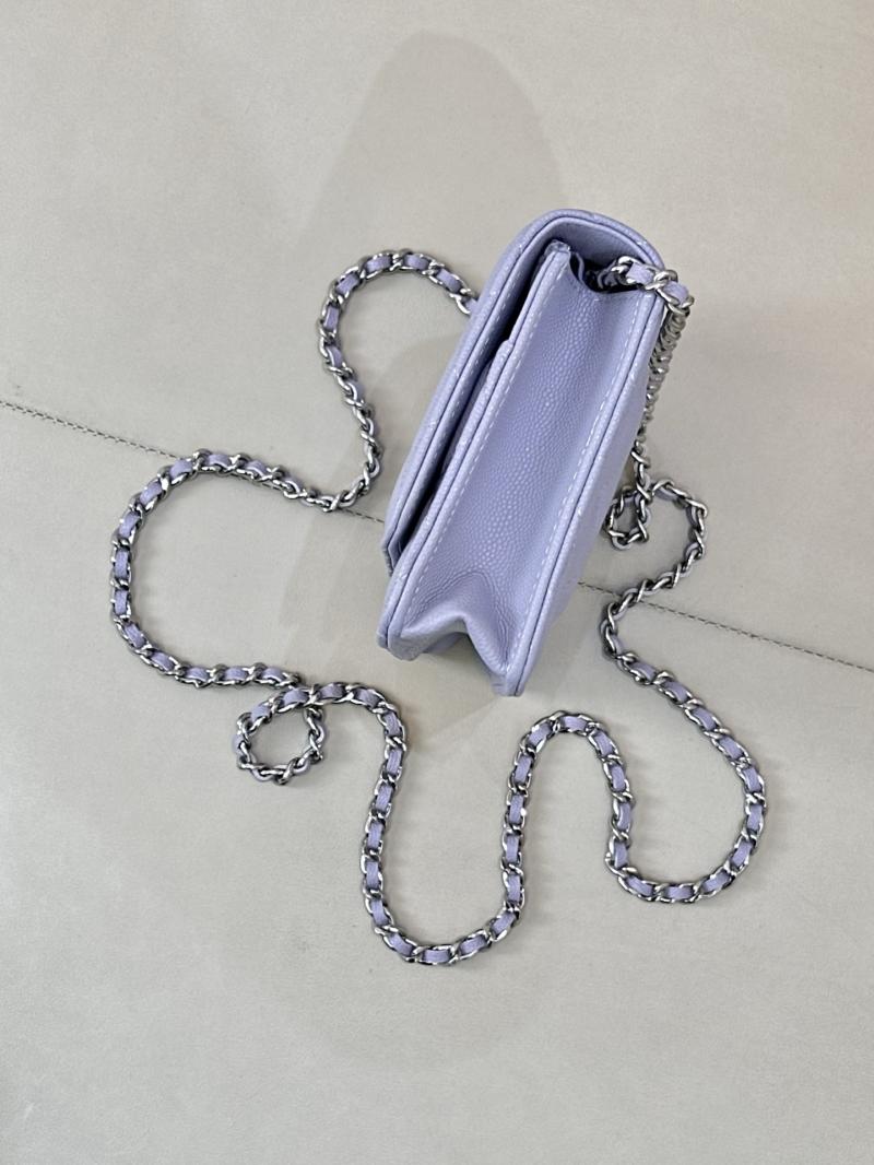 Chanel WOC Chain Wallet Purple AP3273