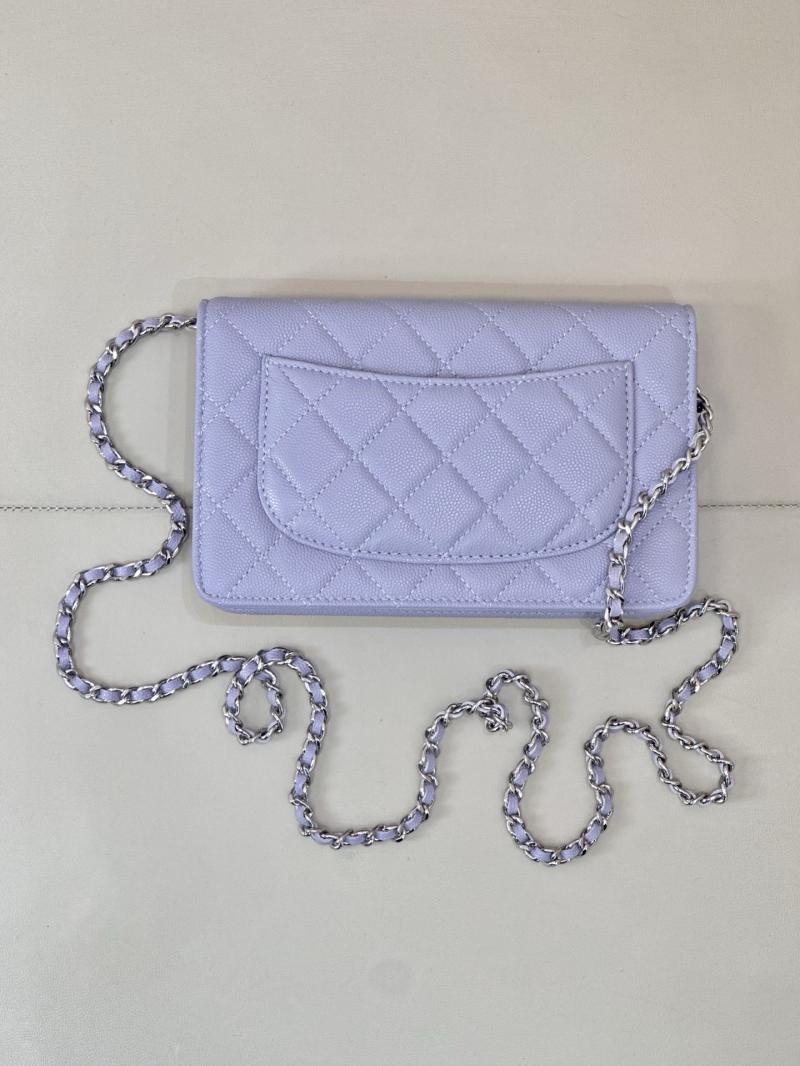 Chanel WOC Chain Wallet Purple AP3273