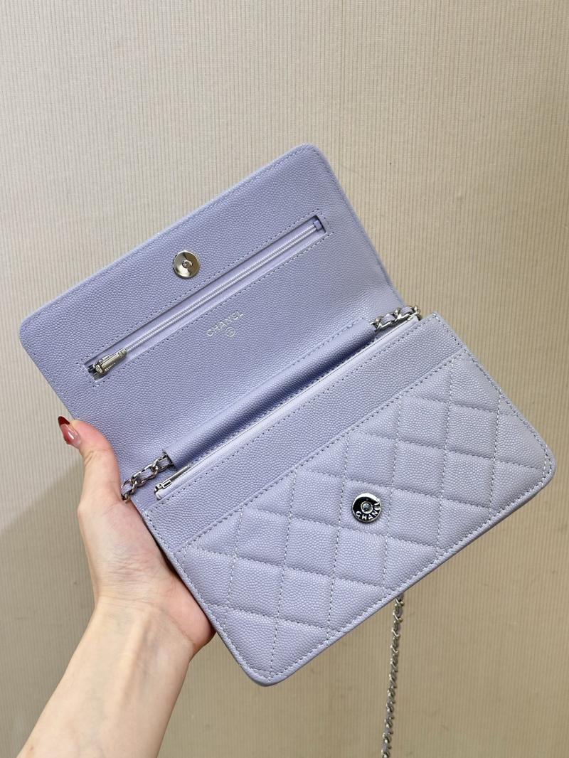Chanel WOC Chain Wallet Purple AP3273