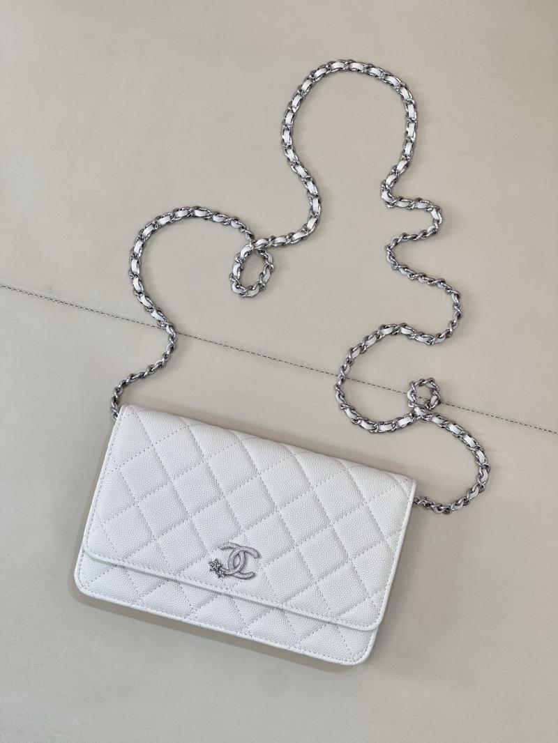 Chanel WOC Chain Wallet White AP3273