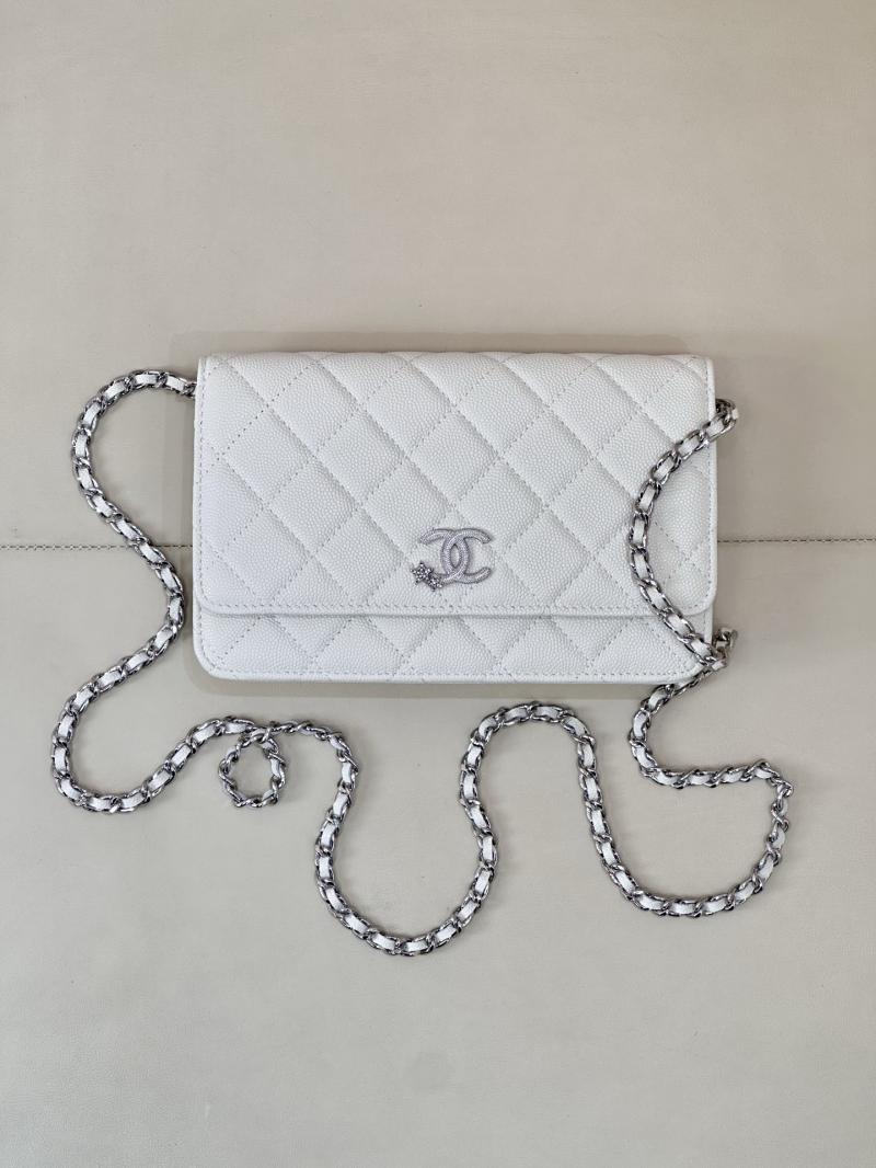 Chanel WOC Chain Wallet White AP3273