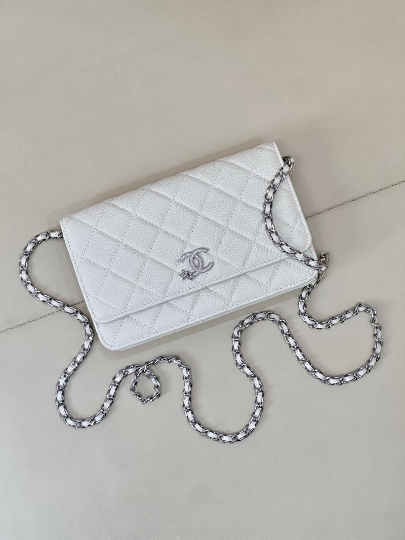 Chanel WOC Chain Wallet White AP3273