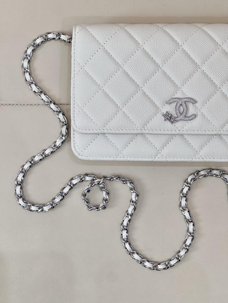 Chanel WOC Chain Wallet White AP3273