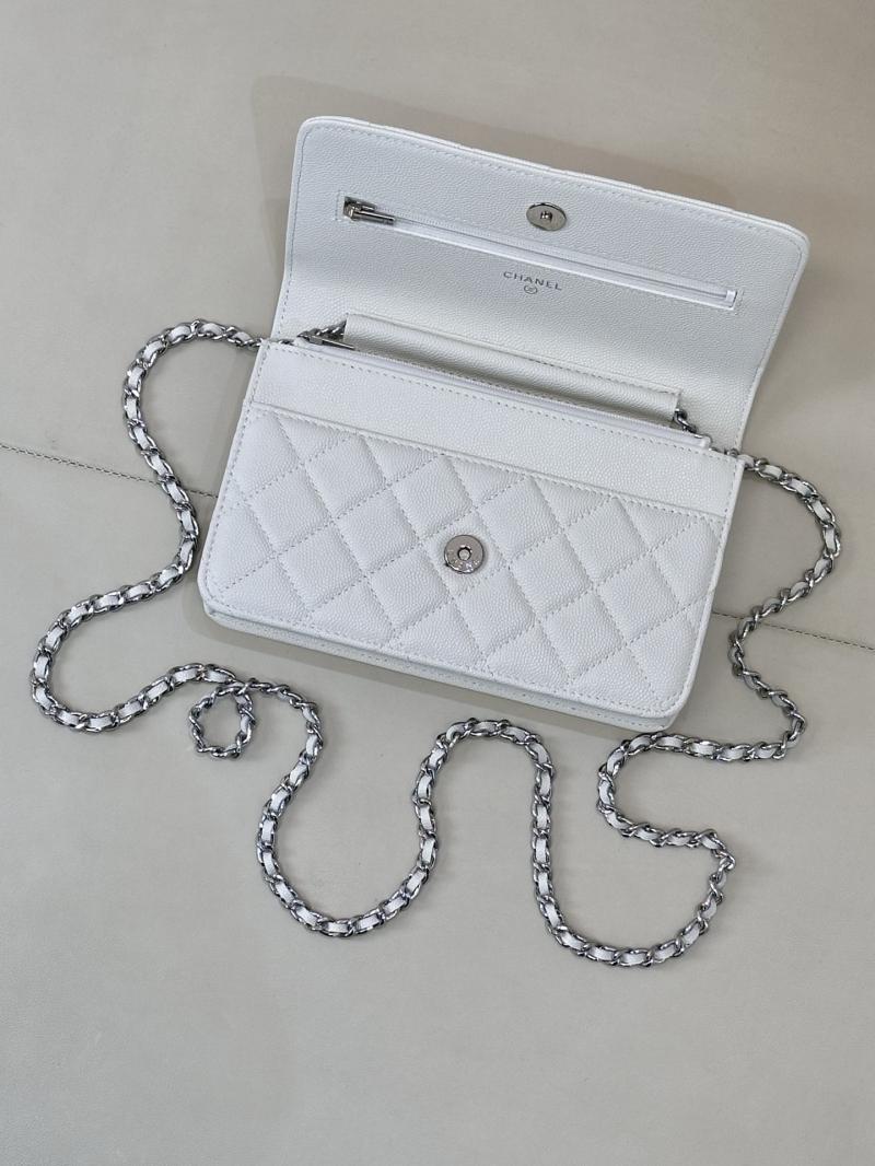 Chanel WOC Chain Wallet White AP3273