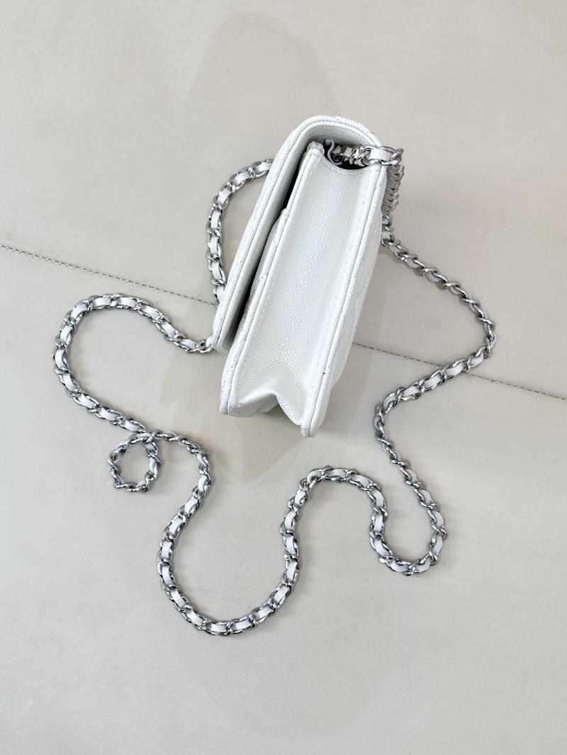 Chanel WOC Chain Wallet White AP3273