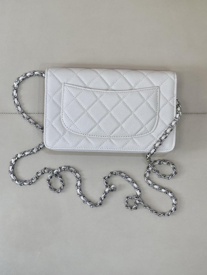 Chanel WOC Chain Wallet White AP3273