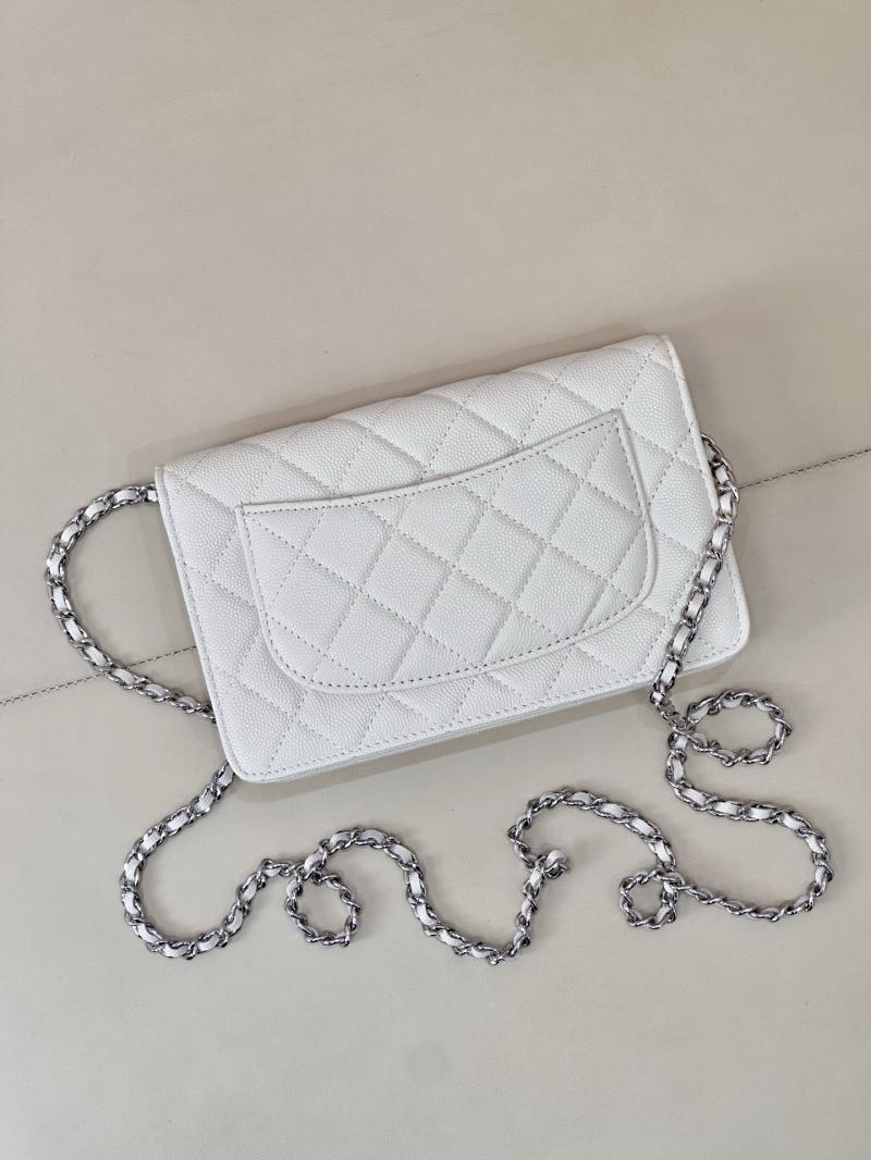 Chanel WOC Chain Wallet White AP3273