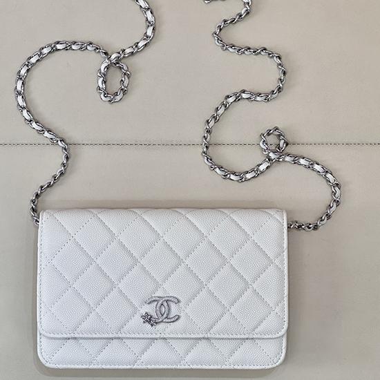 Chanel WOC Chain Wallet White AP3273  Chanel WOC Chain Wallet White AP3273