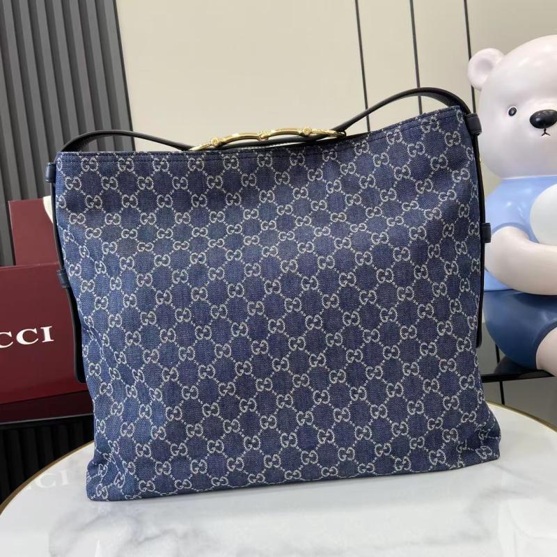 Gucci Beatrix large Denim tote bag Blue 850546