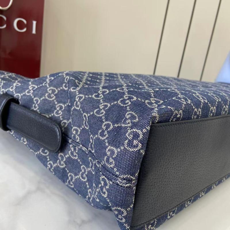 Gucci Beatrix large Denim tote bag Blue 850546