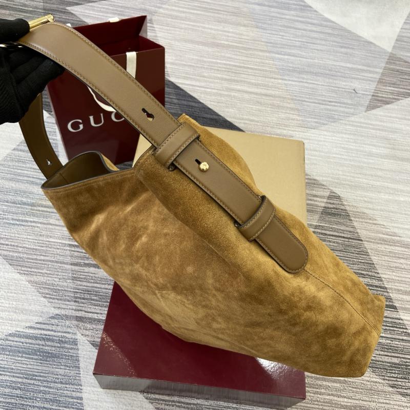 Gucci Beatrix large Suede tote bag 850546 Brown