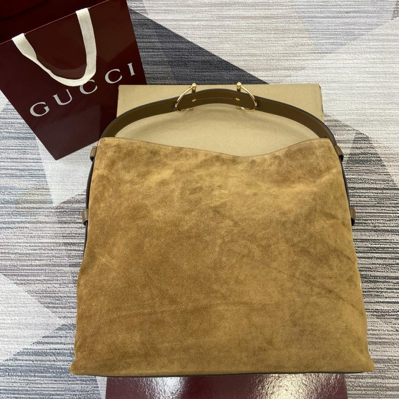 Gucci Beatrix large Suede tote bag 850546 Brown