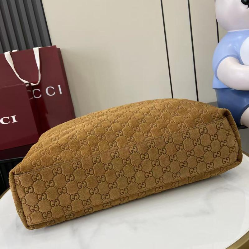 Gucci Beatrix large Suede tote bag Brown 850546