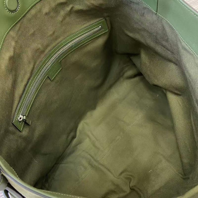 Gucci Beatrix large Suede tote bag Green 850546