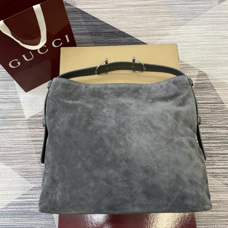 Gucci Beatrix large Suede tote bag Grey 850546