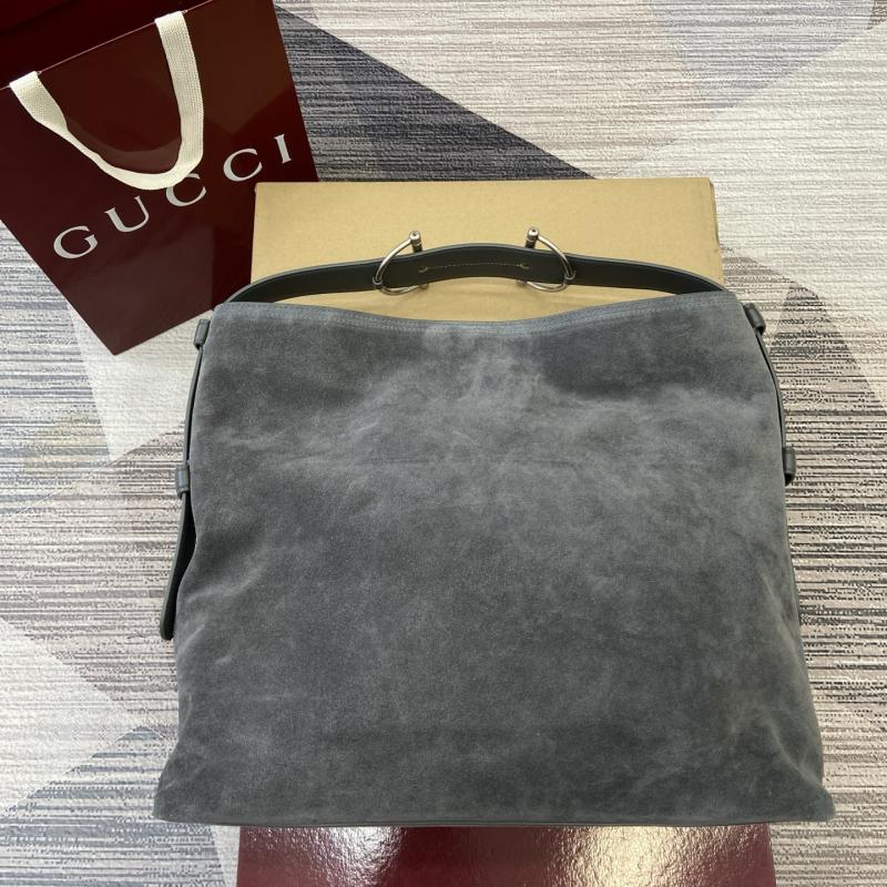 Gucci Beatrix large Suede tote bag Grey 850546