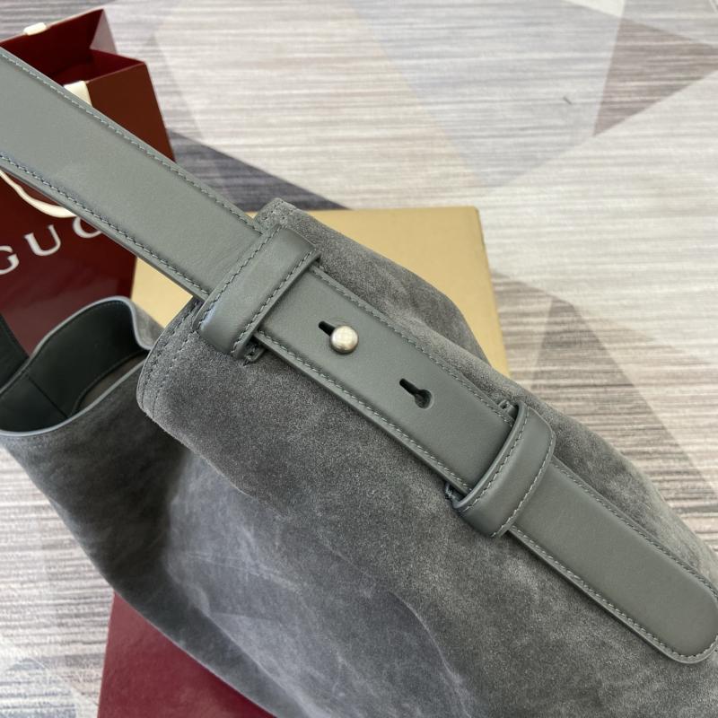 Gucci Beatrix large Suede tote bag Grey 850546