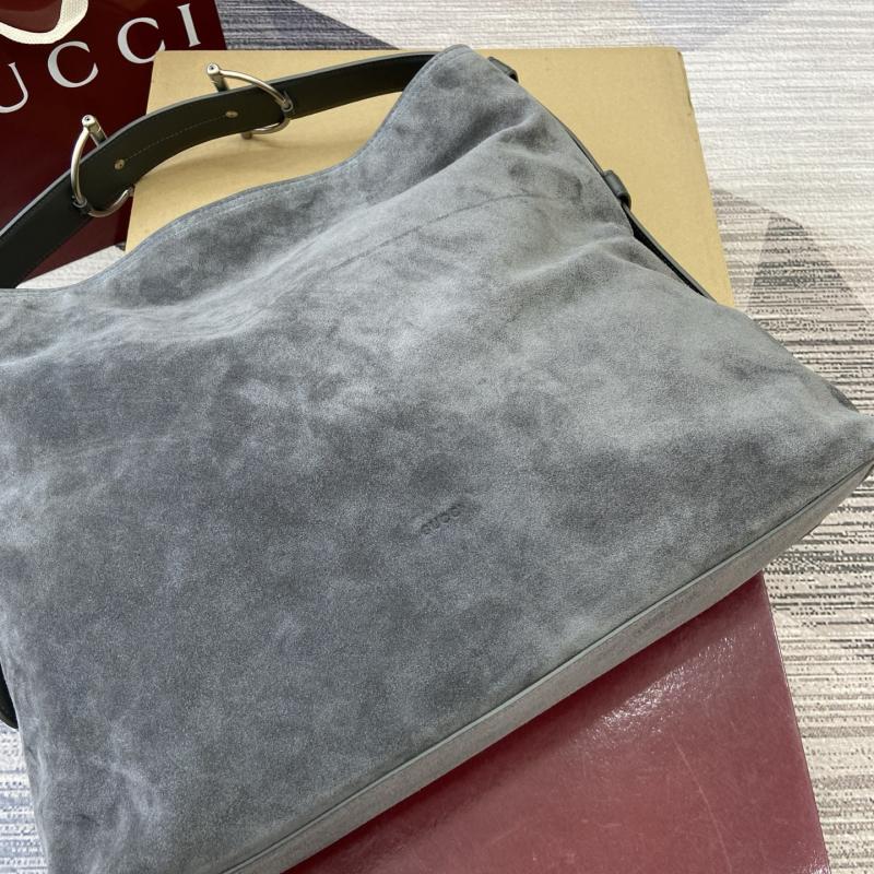 Gucci Beatrix large Suede tote bag Grey 850546