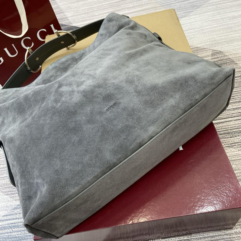 Gucci Beatrix large Suede tote bag Grey 850546