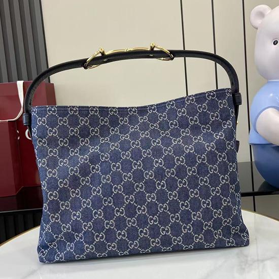 Gucci Beatrix medium Denim tote bag Blue 850926  Gucci Beatrix medium Denim tote bag Blue 850926