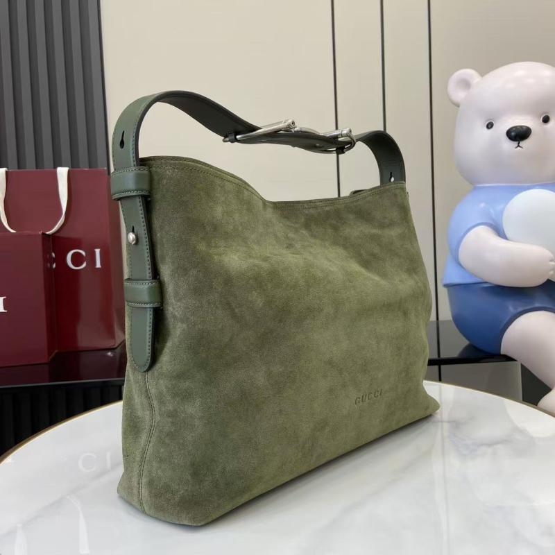 Gucci Beatrix medium Suede tote bag Green 850926