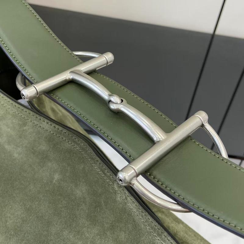 Gucci Beatrix medium Suede tote bag Green 850926