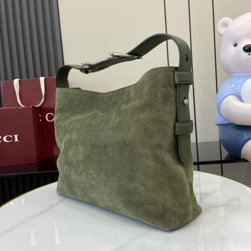Gucci Beatrix medium Suede tote bag Green 850926